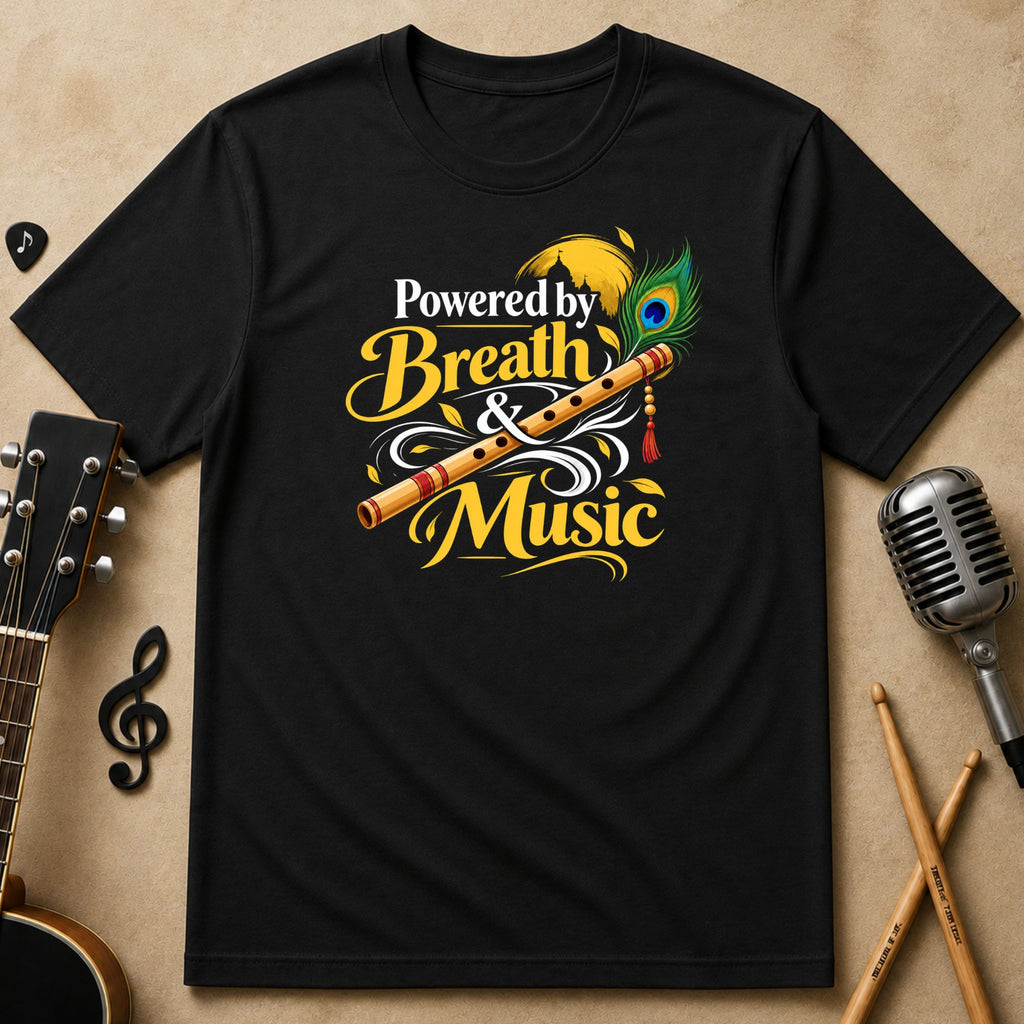 Powered by Breath & Music | Flute Unisex T-Shirt