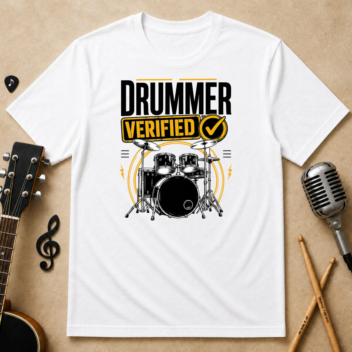 Drummer Verified Music Unisex T-Shirt