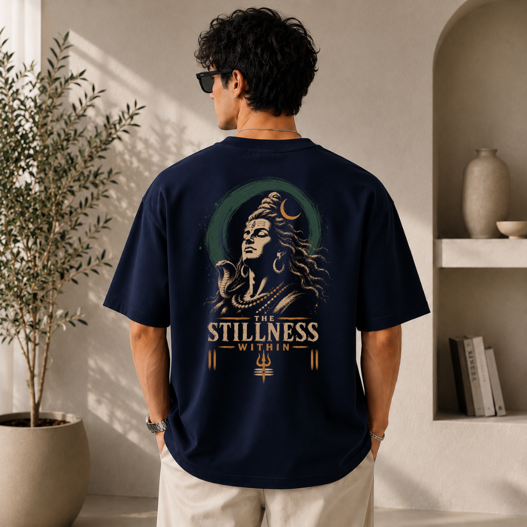 The Stillness Within Lord Shiva | Oversized T-Shirt |