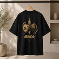Adiyogi Shiva Damru Oversized Unisex T-Shirt | Mahadev Spiritual Graphic Tee