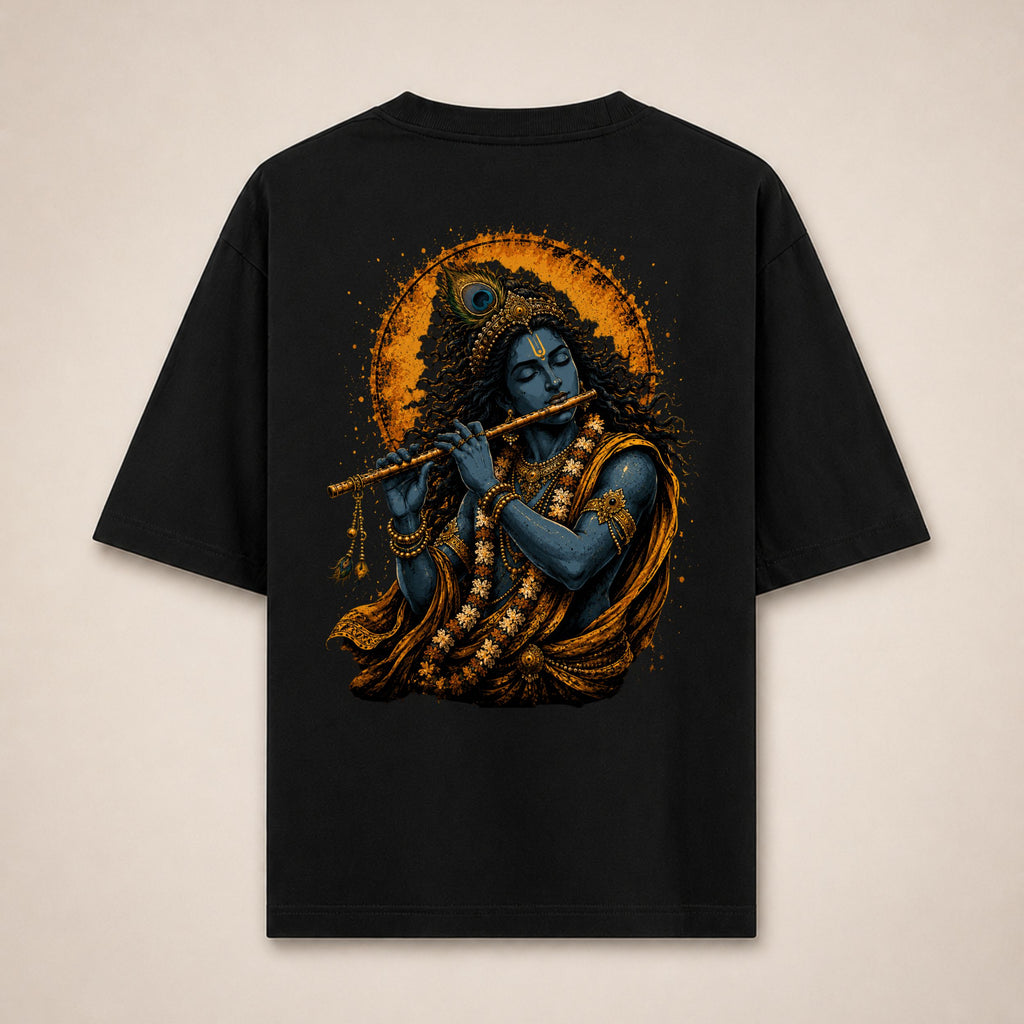 Divine Krishna Flute | Oversized T-Shirt