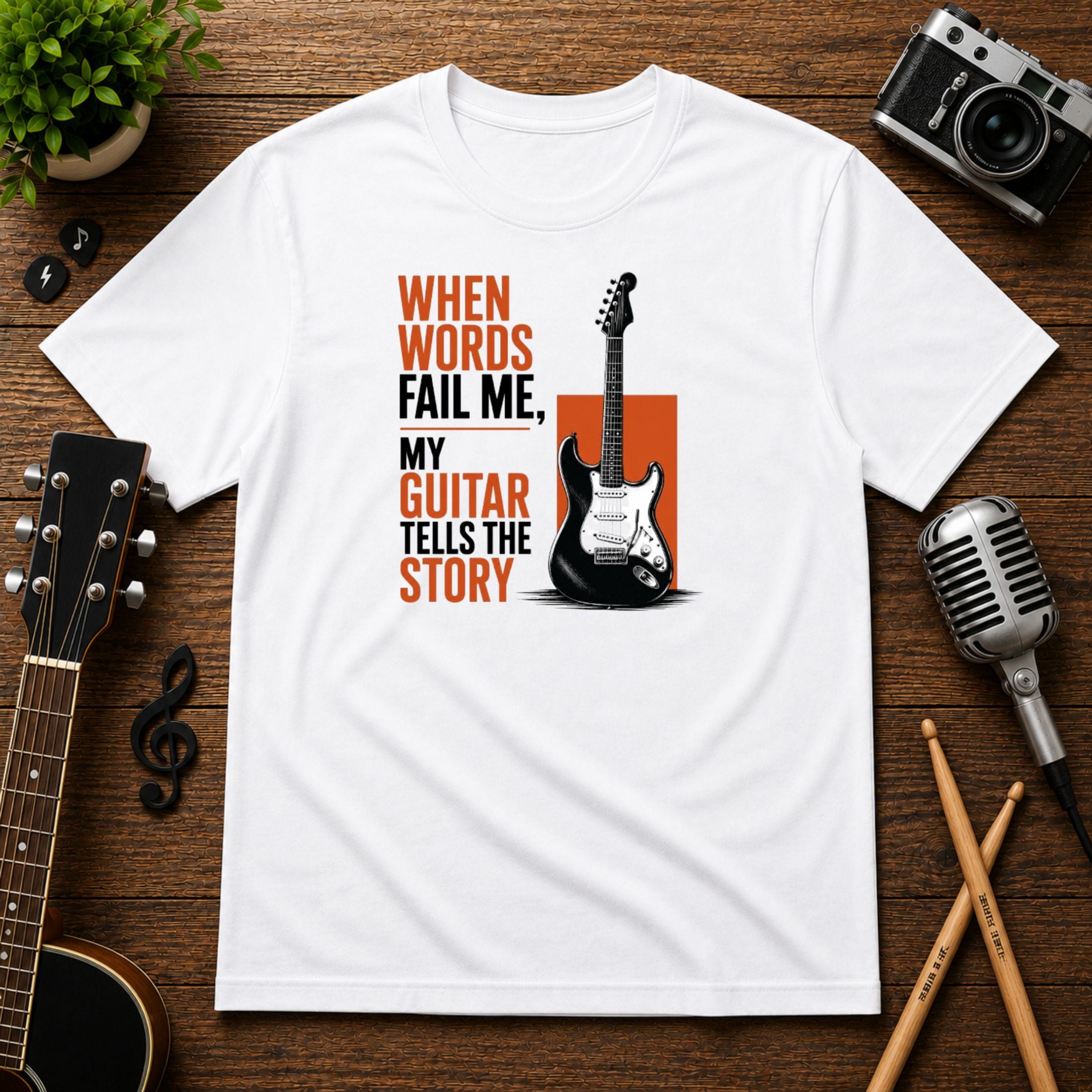 When Words Fail Me My Guitar Tells The Story | Unisex Tee