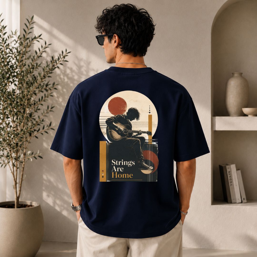 Strings Are Home Oversized Unisex Tee