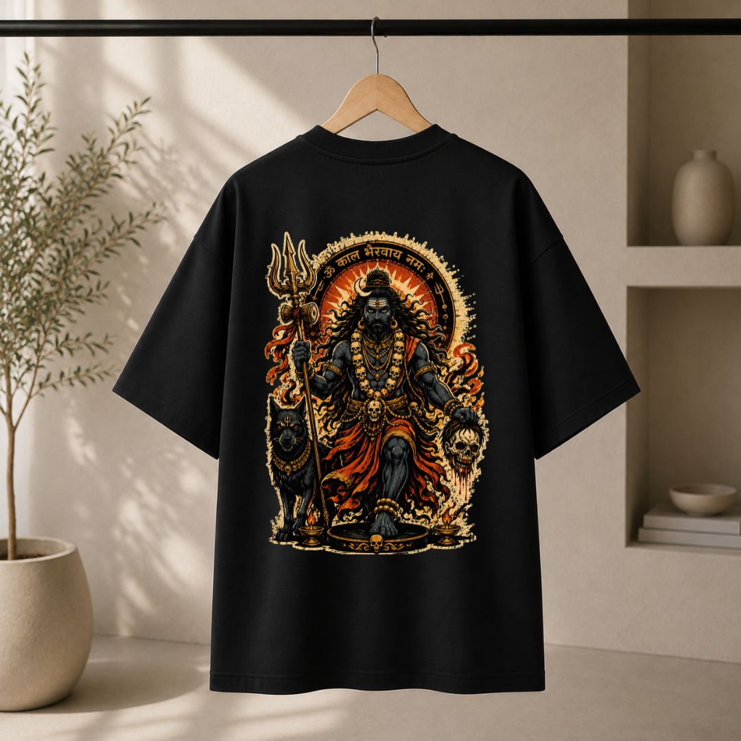 Kaal Bhairav Oversized Unisex T-Shirt | Powerful Hindu Graphic Tee