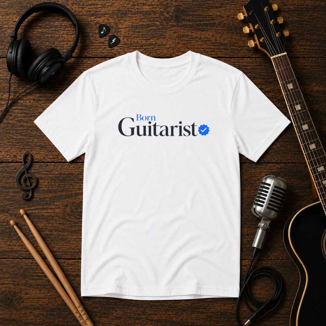 Born Guitarist Unisex Tee – Guitar Player Music T-Shirt