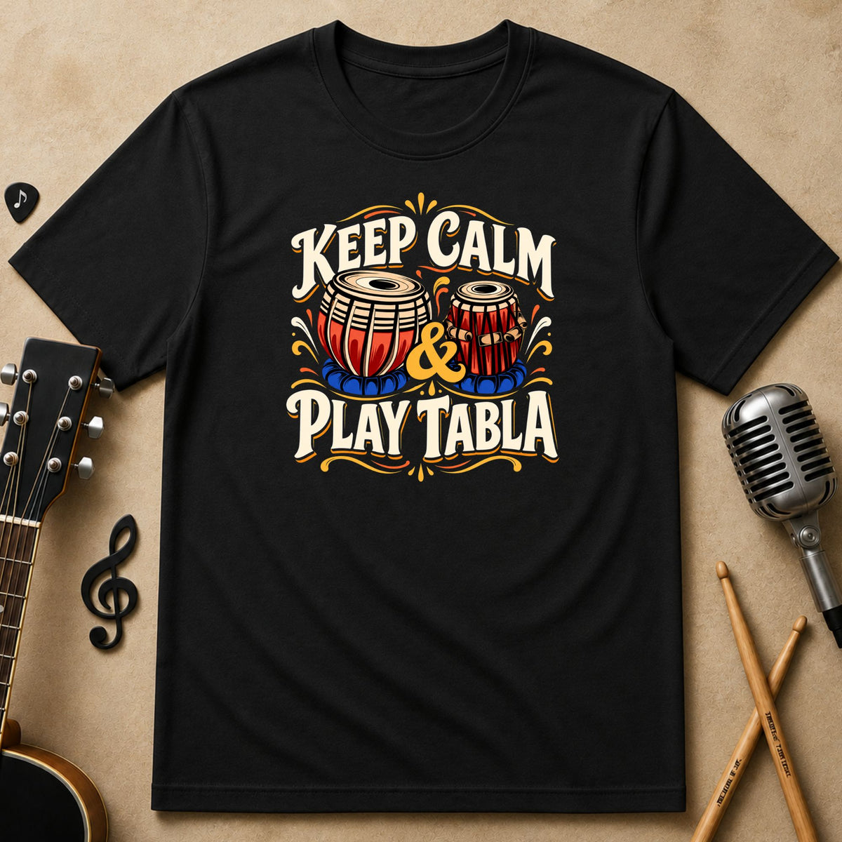 Keep Calm & Play Tabla | Unisex T-Shirt