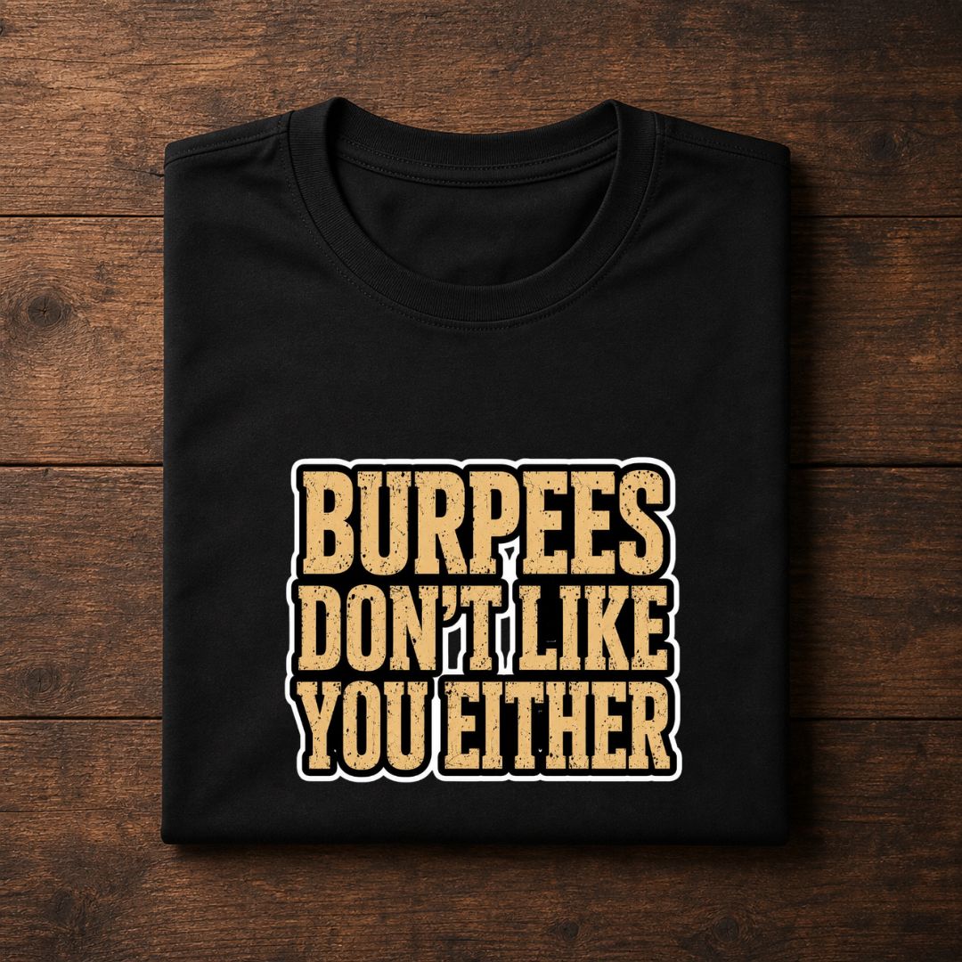 Burpees Don't Like You Either T-Shirt | Funny Gym Shirt