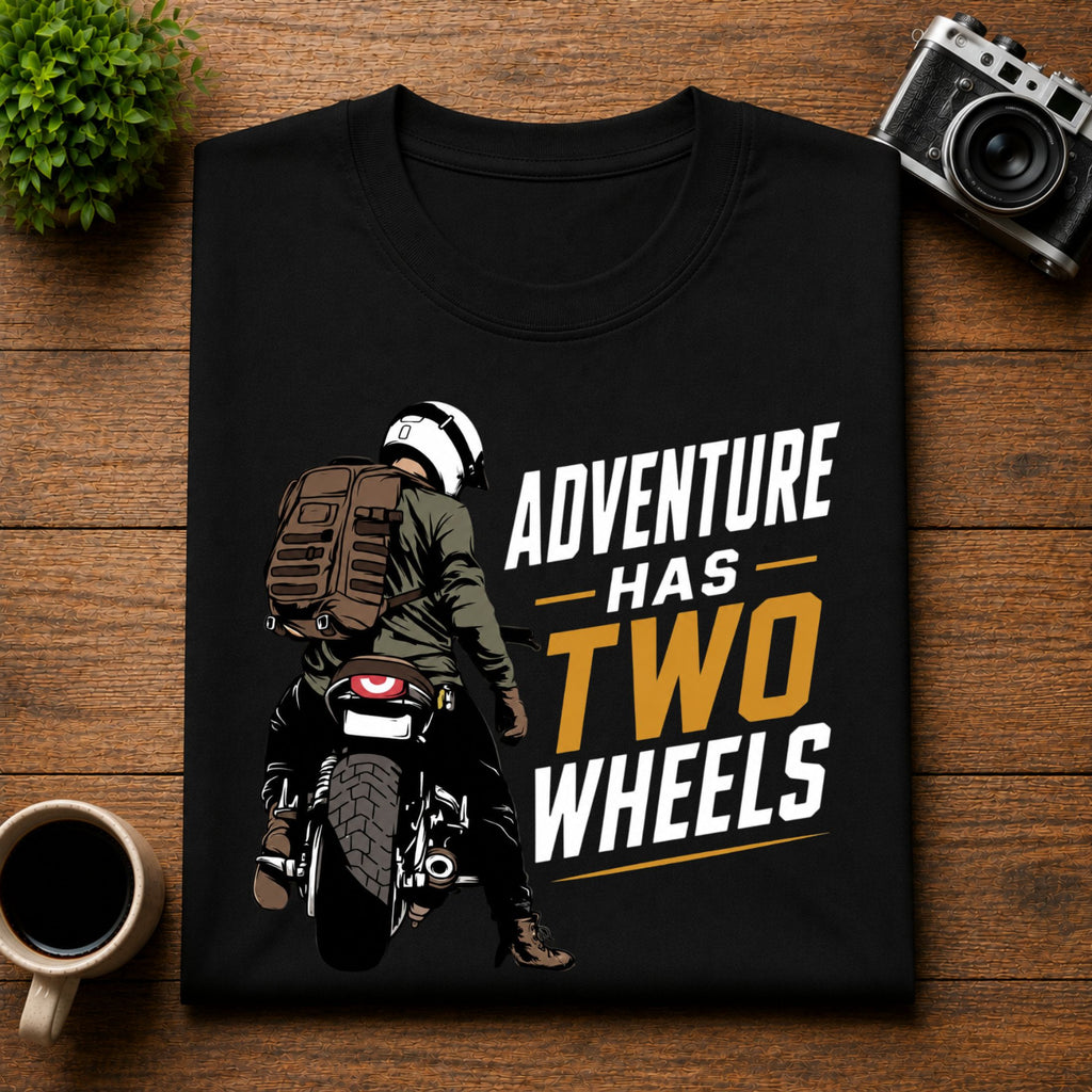 Adventure Has Two Wheels Biker Unisex Tee