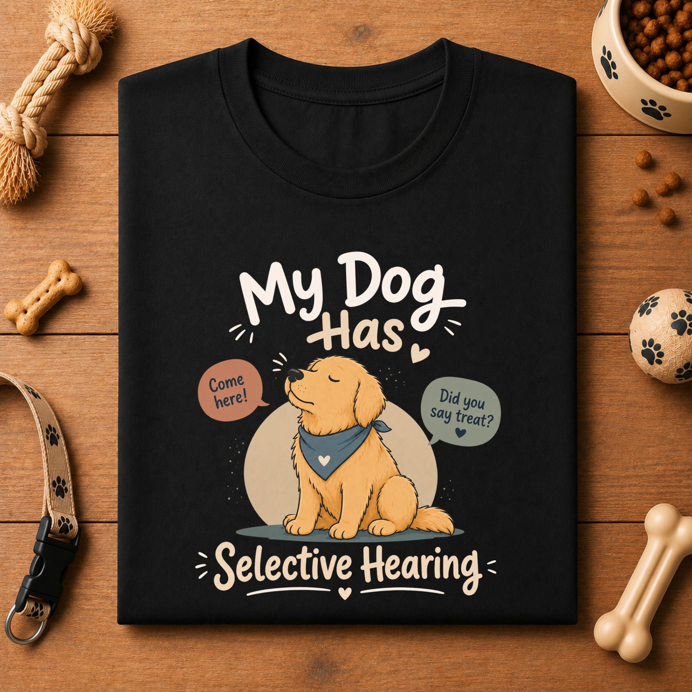 My Dog Has Selective Hearing | Unisex T-Shirt