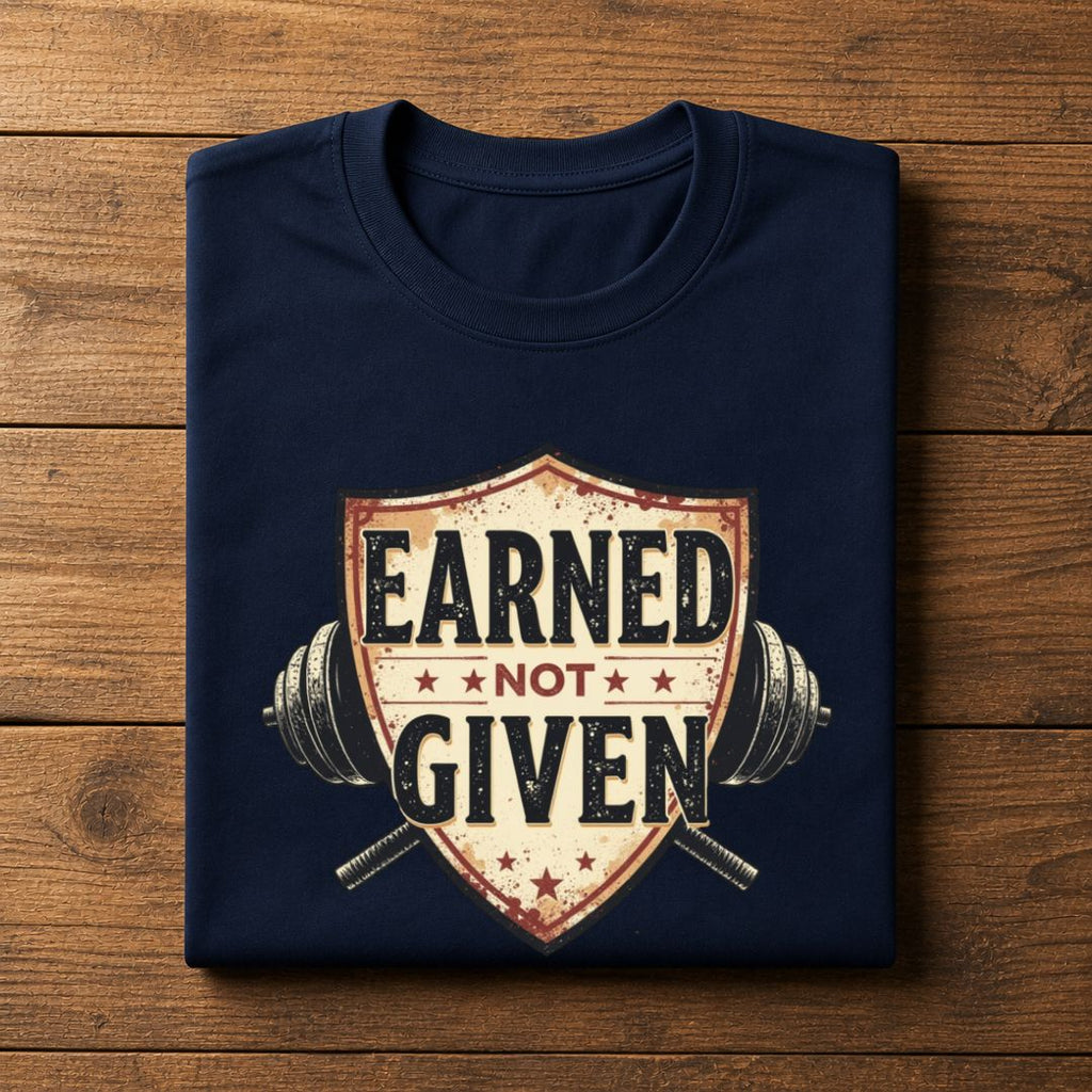 Earned Not Given Regular Gym T-Shirt