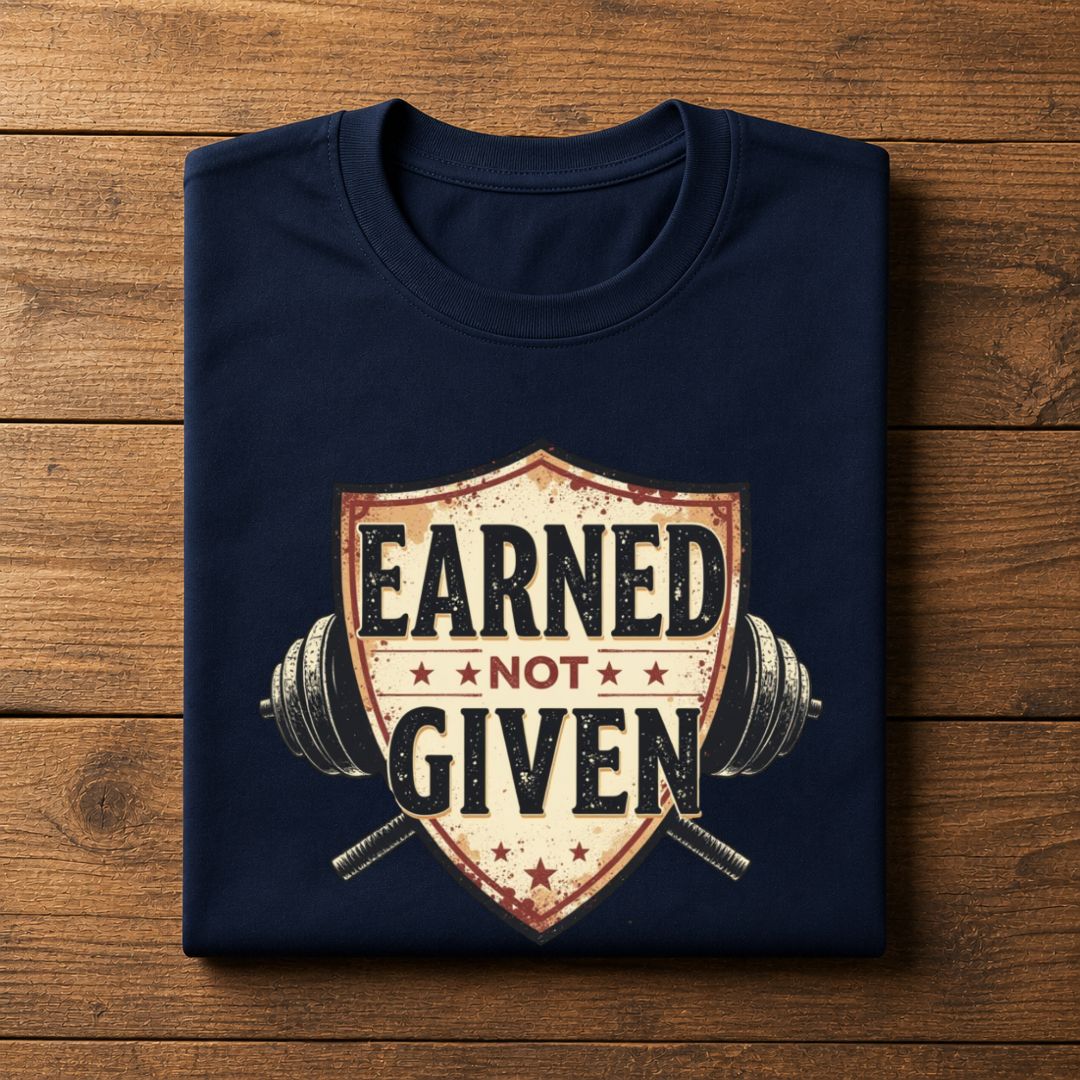 Earned Not Given Regular Gym T-Shirt