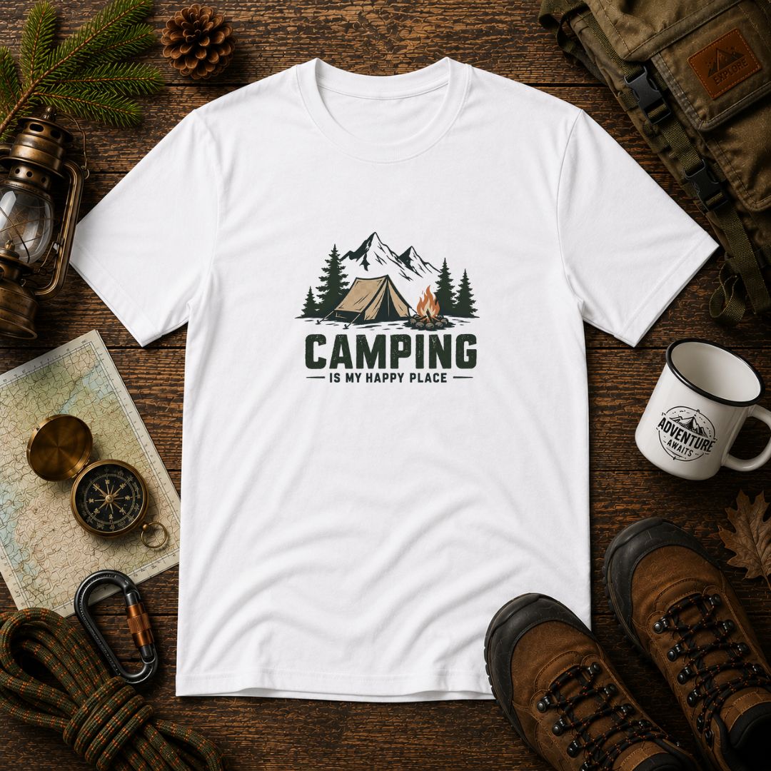 Camping Is My Happy Place | Unisex T-Shirt