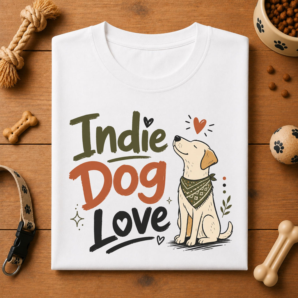 Indie Dog Love Unisex T-Shirt