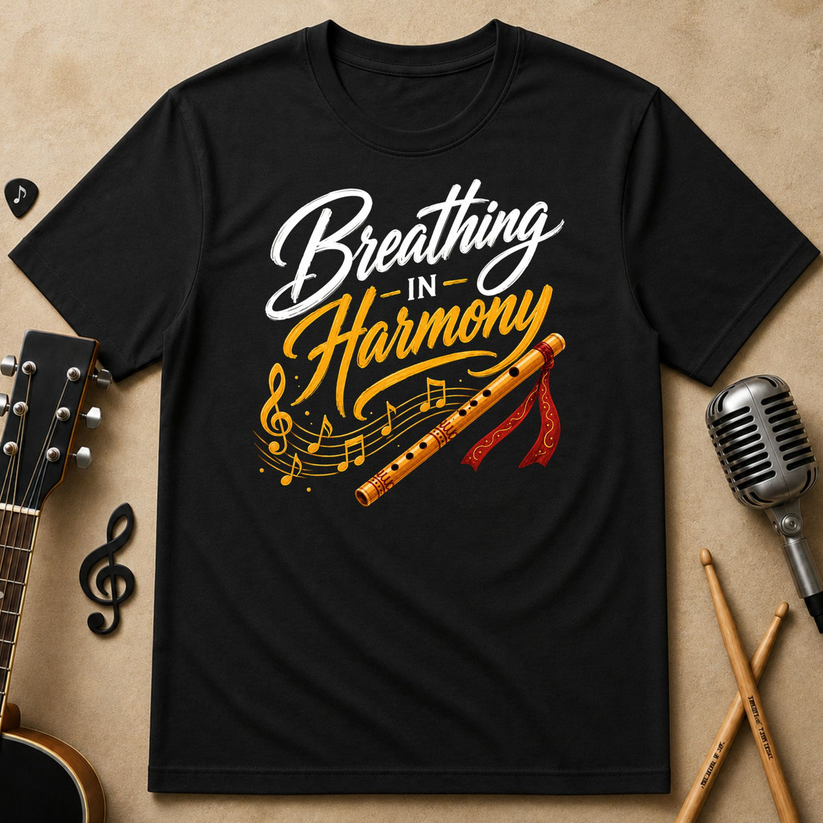 Breathing in Harmony Music Unisex T-Shirt