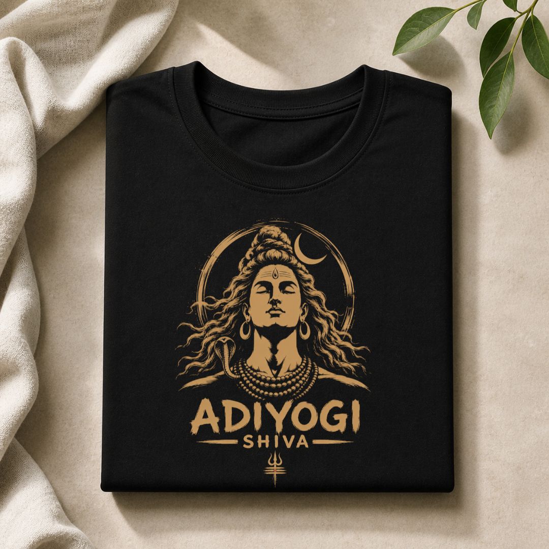 Adiyogi Shiva Unisex T-Shirt | Minimal Lord Shiva Graphic Tee