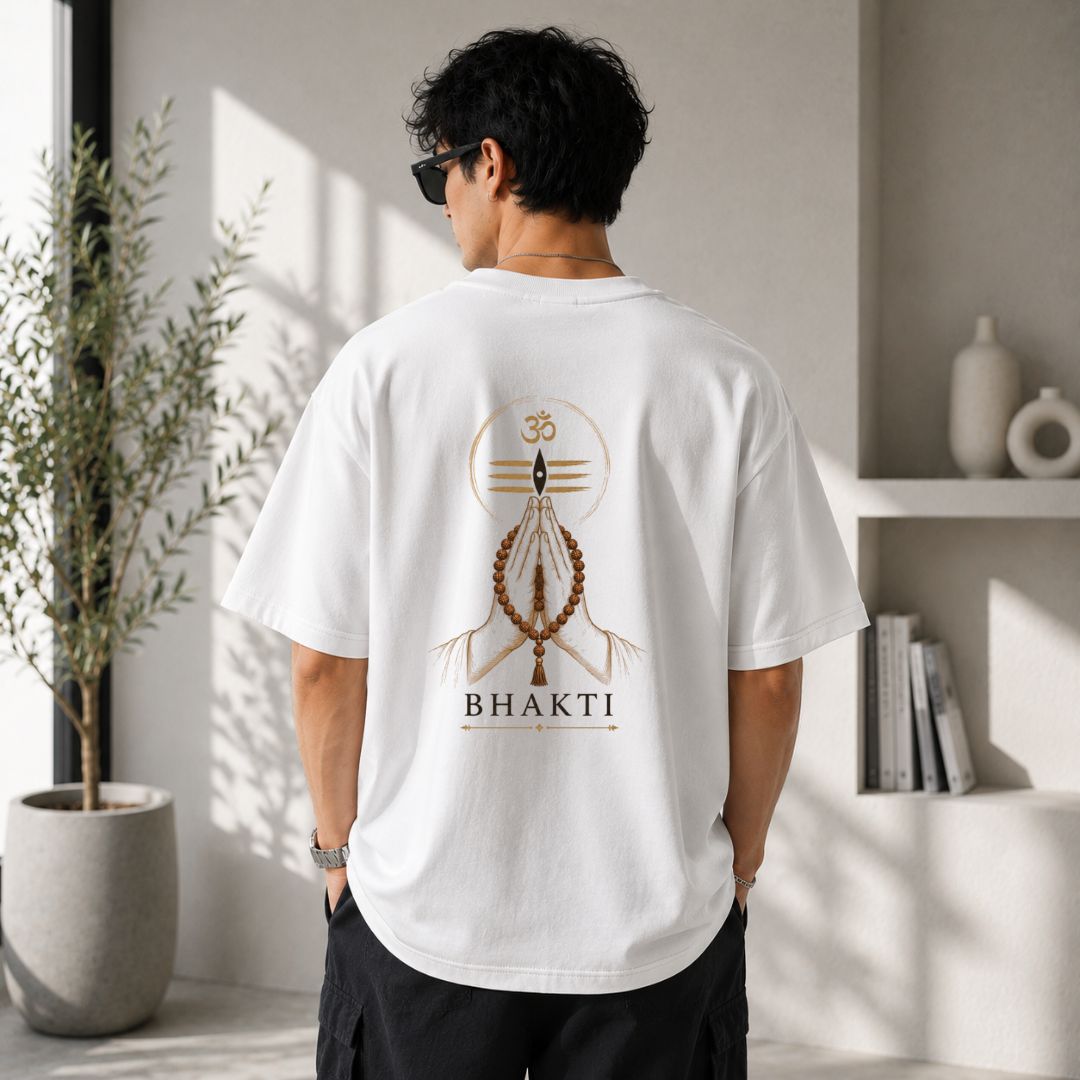 Bhakti Oversized T-Shirt | Spiritual Hindu Meditation Streetwear