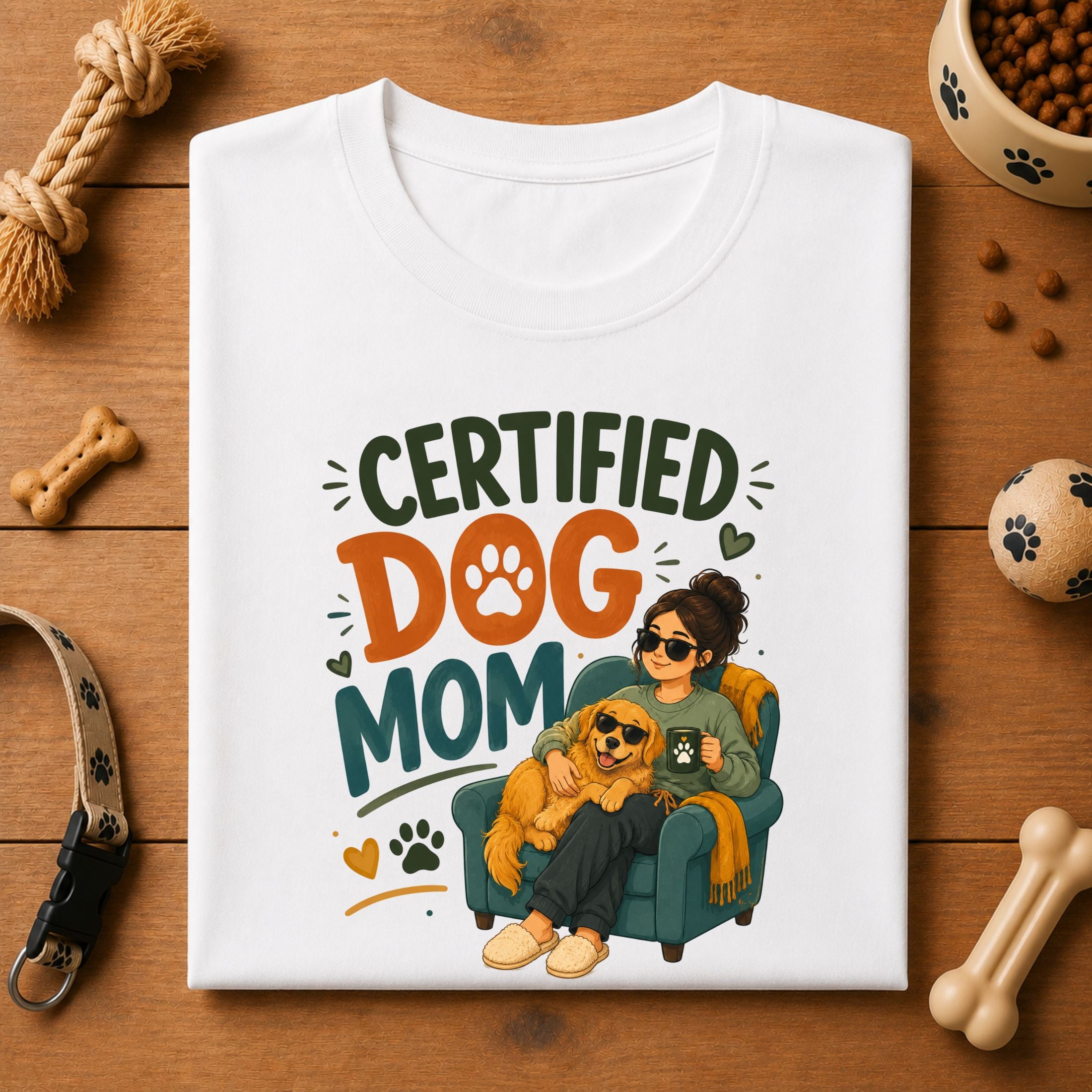Certified Dog Mom | Cute Dog Lover Unisex T-Shirt