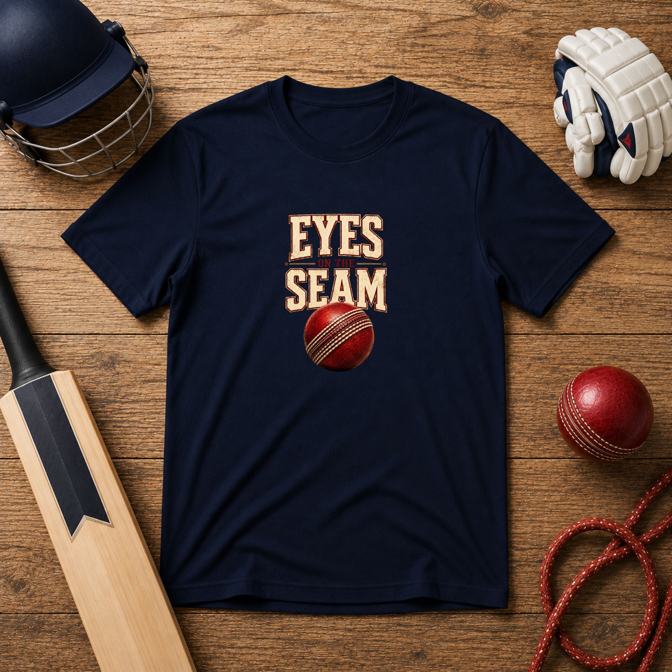 Eyes On The Seam Unisex T-Shirt | Cricket Graphic Tee