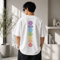 7 Chakra Oversized T-Shirt | Spiritual Chakra Alignment Yoga Tee