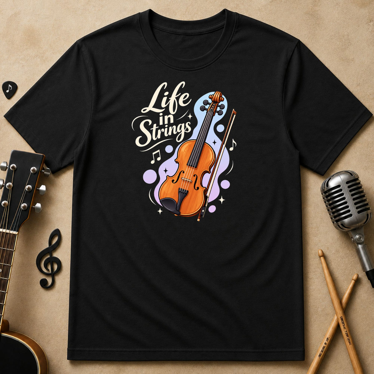 Life in Strings – Violinist Unisex T-Shirt