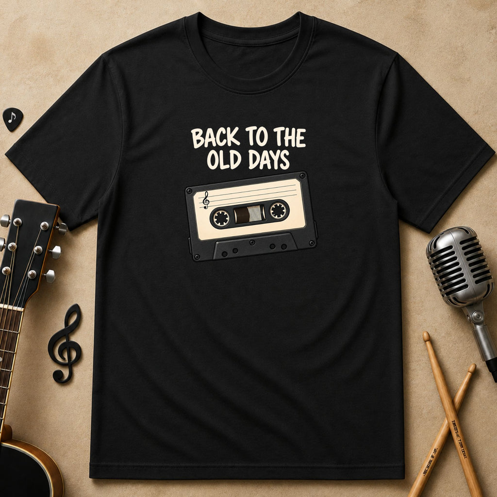 Back to the Old Days | Retro Music T-Shirt