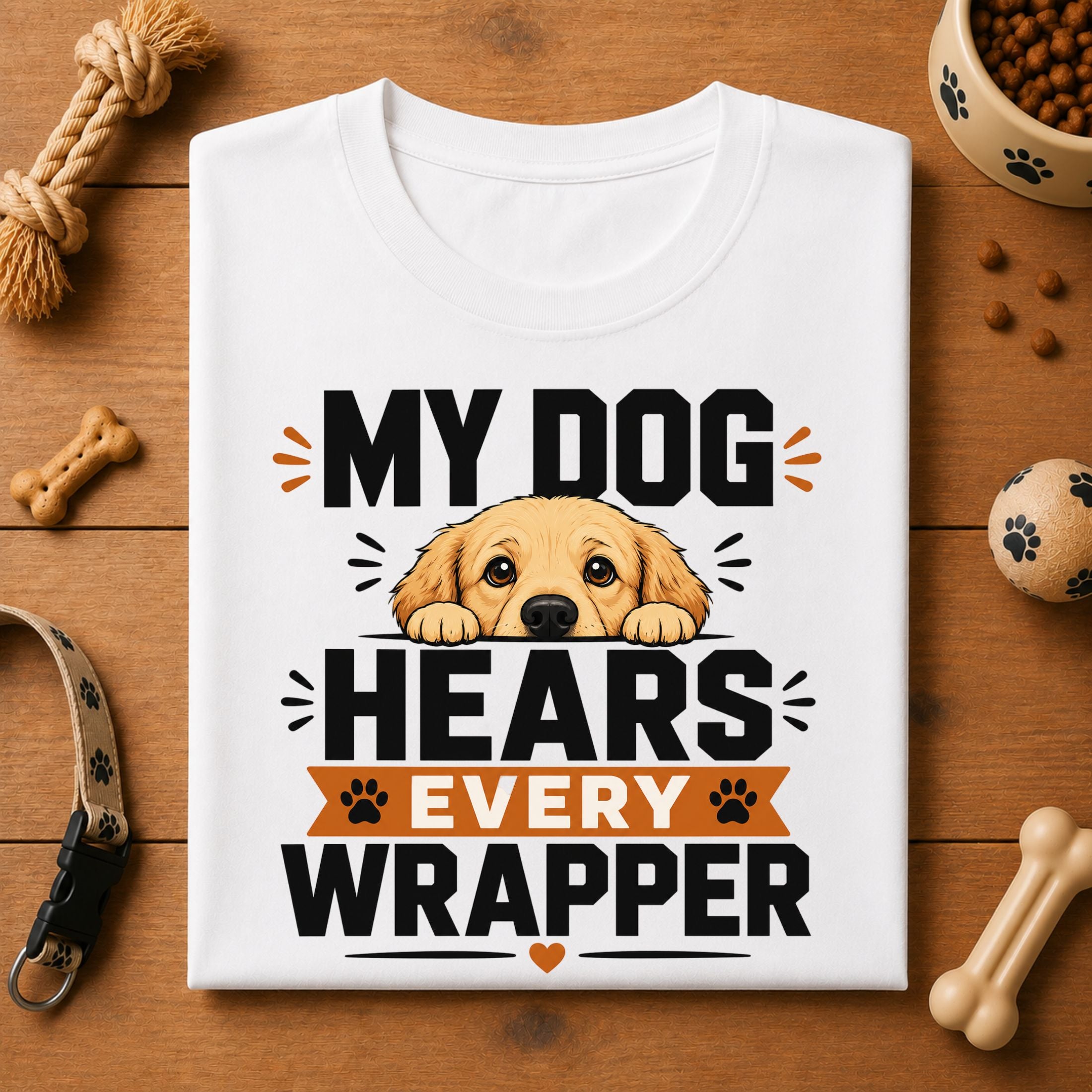 My Dog Hears Every Wrapper | Unisex Tee