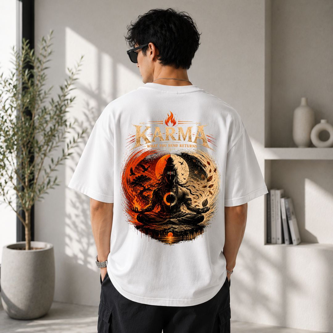 Karma Shiva Oversized T-Shirt | Spiritual Streetwear Tee
