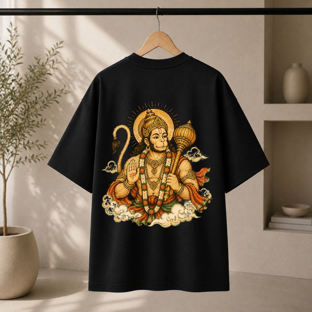 Vintage Lord Hanuman | Oversized Unisex T Shirt