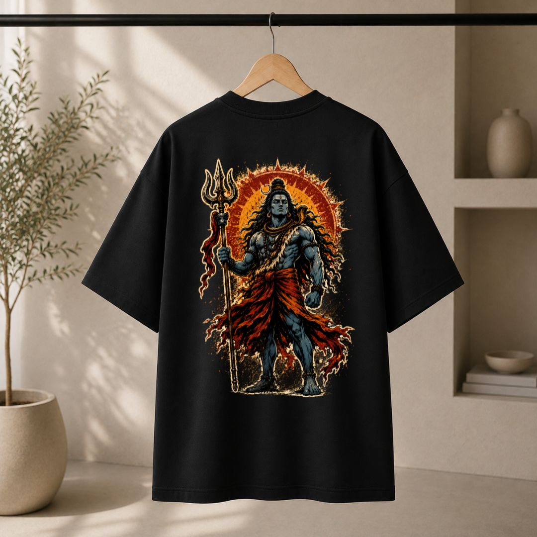 Lord Shiva Oversized T-Shirt | Mahadev Graphic Streetwear Tee