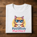 Pawsitively Purrfect Cat T-Shirt | Cute Cat Lover Tee