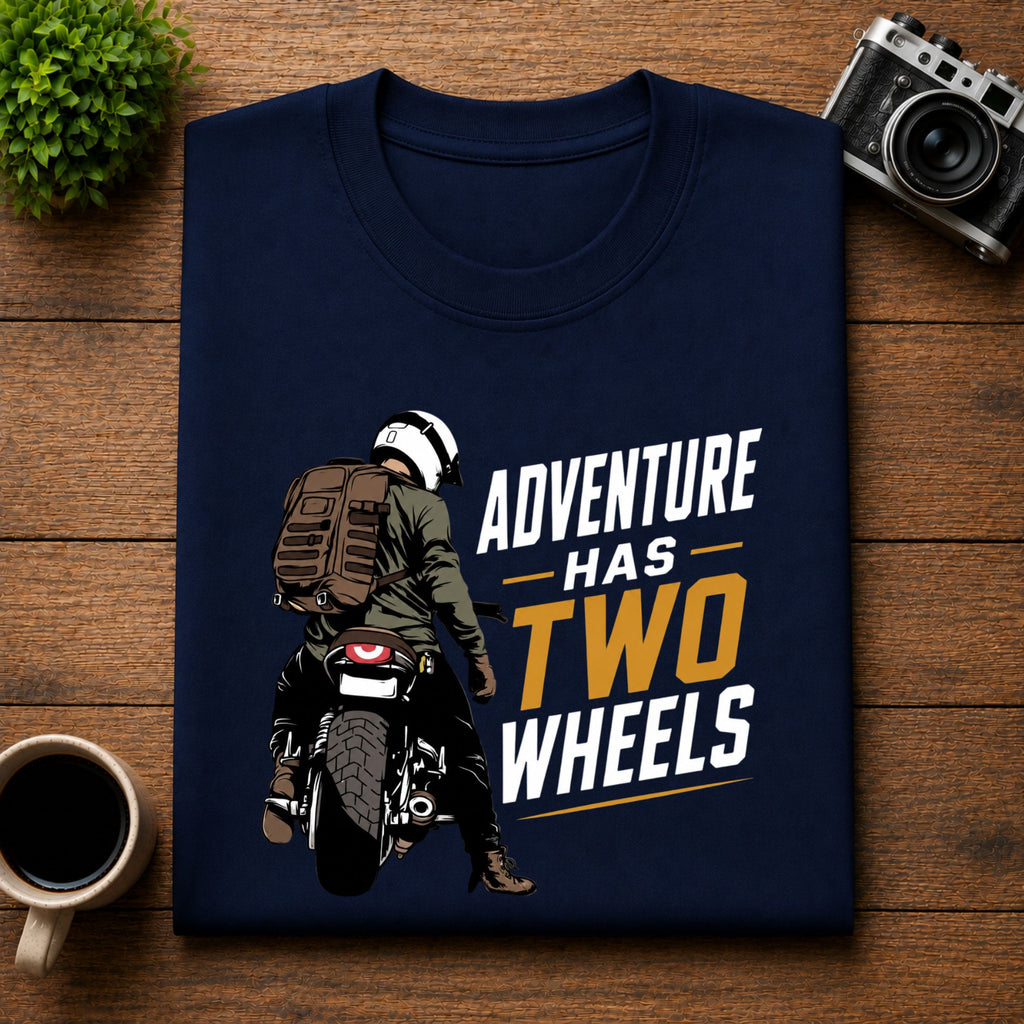 Adventure Has Two Wheels Biker Unisex Tee