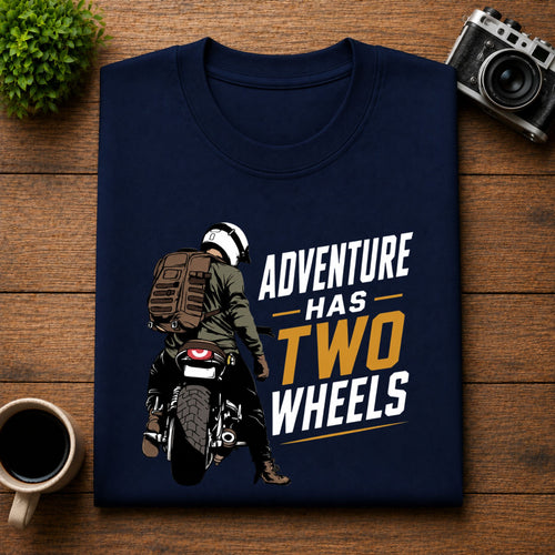 Adventure Has Two Wheels Biker Unisex Tee