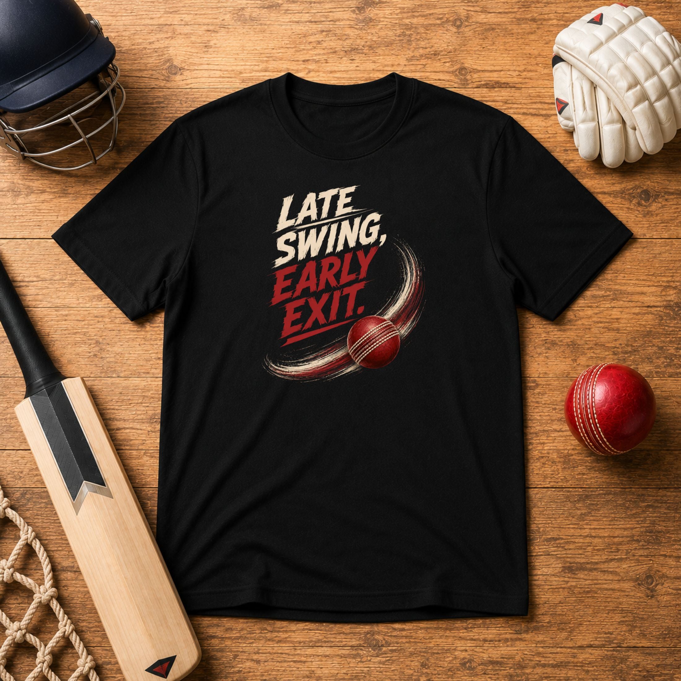 Late Swing Early Exit Unisex T-Shirt | Cricket Bowling Tee