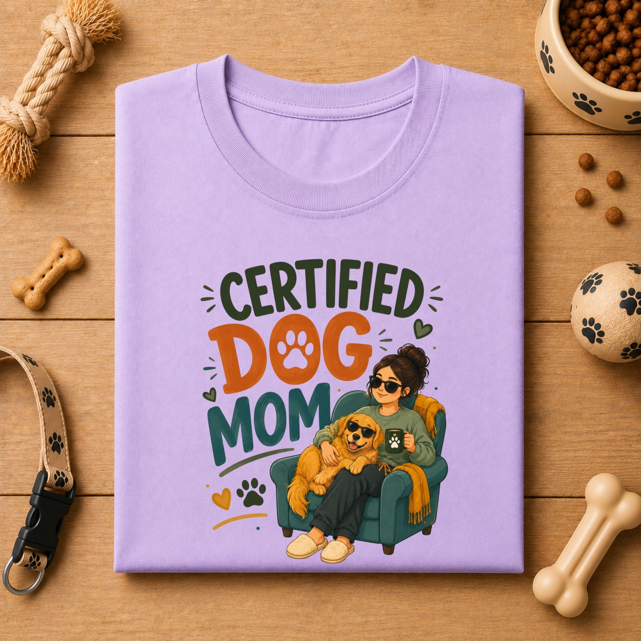 Certified Dog Mom | Cute Dog Lover Unisex T-Shirt