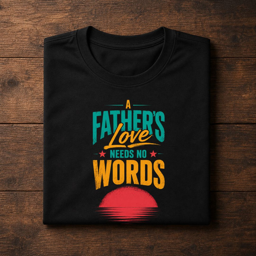A Father's Love Needs No Words T-Shirt | Father's Day Gift for Dad