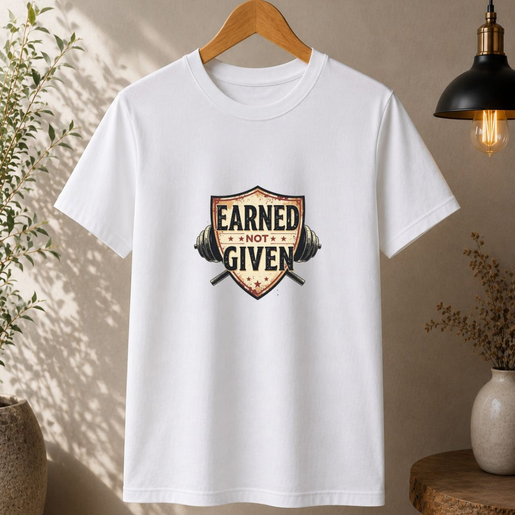 Earned Not Given Regular Gym T-Shirt