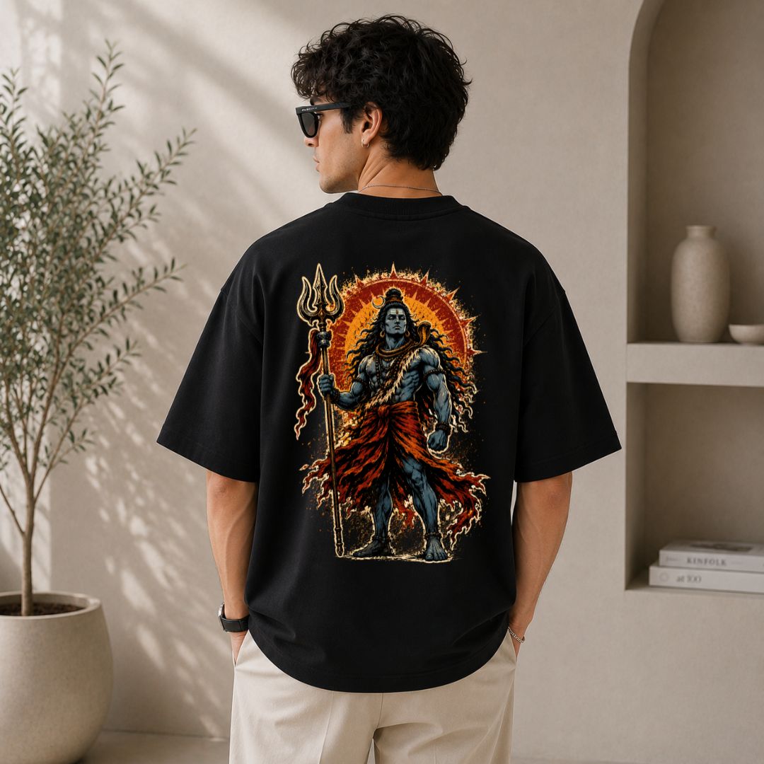 Lord Shiva Oversized T-Shirt | Mahadev Graphic Streetwear Tee