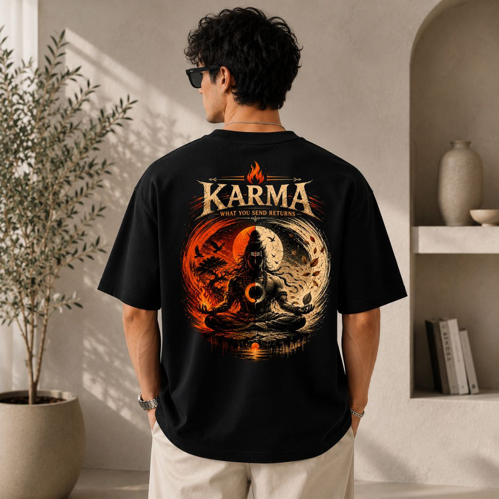 Karma Shiva Oversized T-Shirt | Spiritual Streetwear Tee