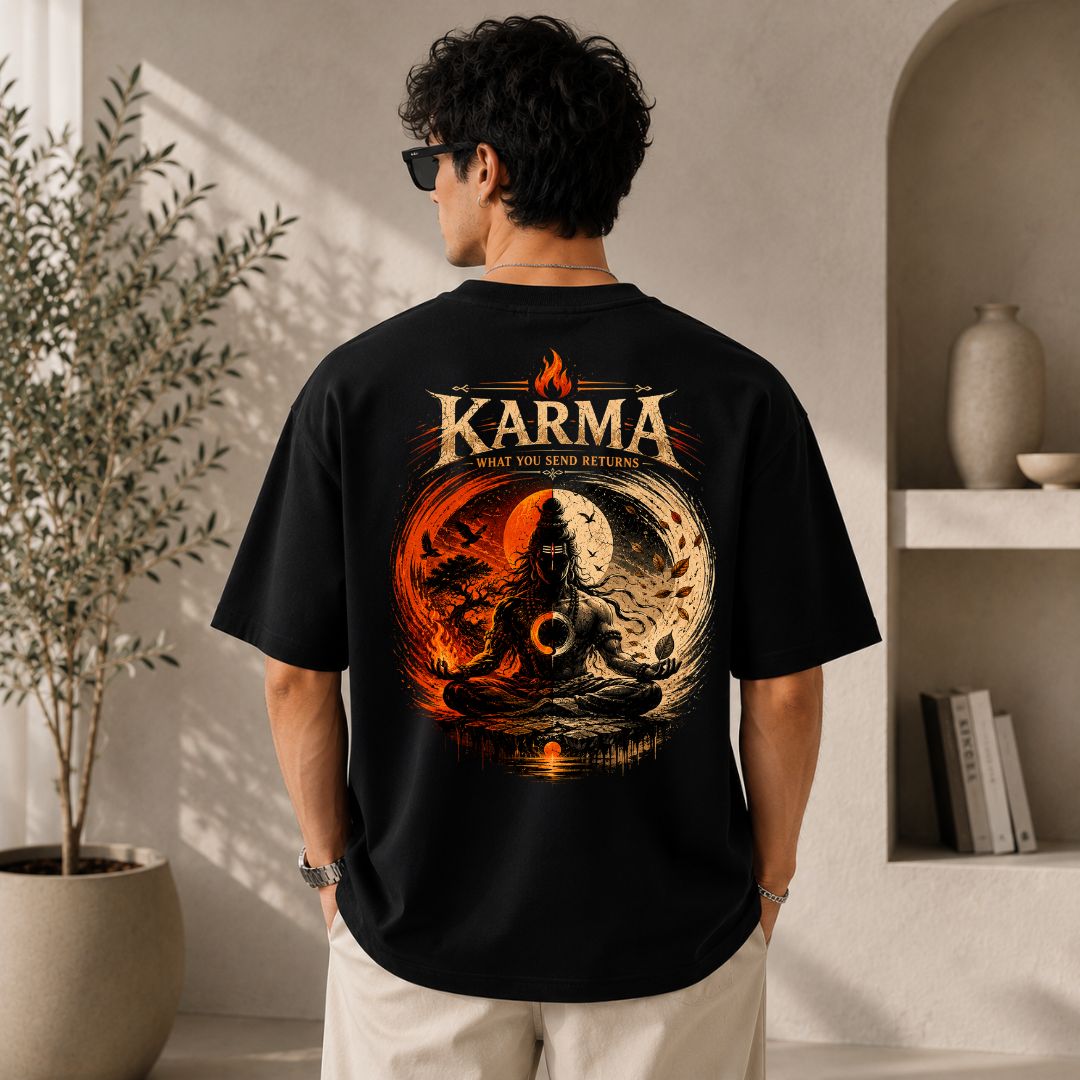 Karma Shiva Oversized T-Shirt | Spiritual Streetwear Tee