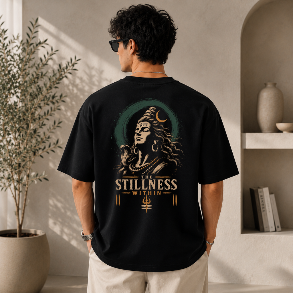 The Stillness Within Lord Shiva | Oversized T-Shirt |