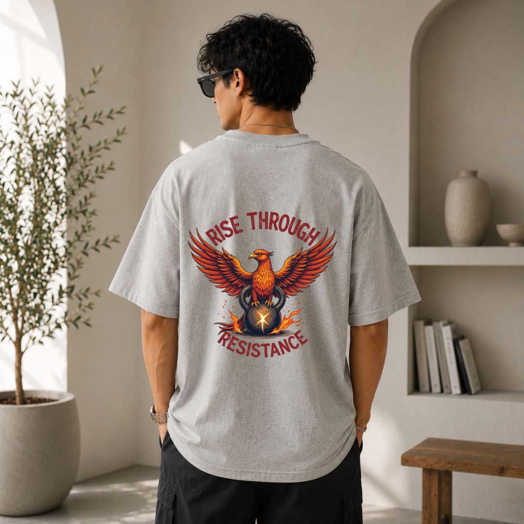 Rise Through Resistance Oversized Gym T-Shirt