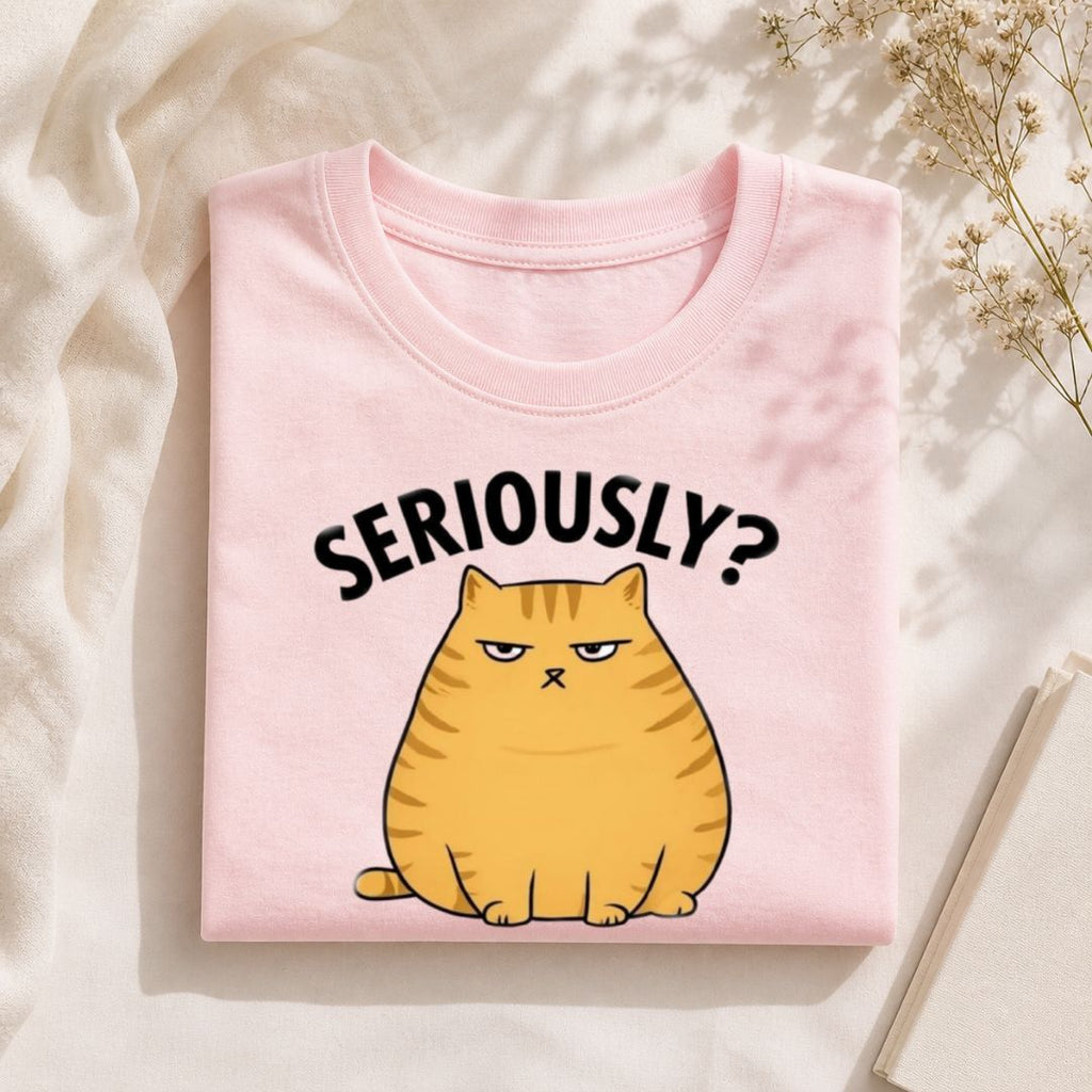 Seriously? Cat T-Shirt | Funny Grumpy Cat Graphic Tee