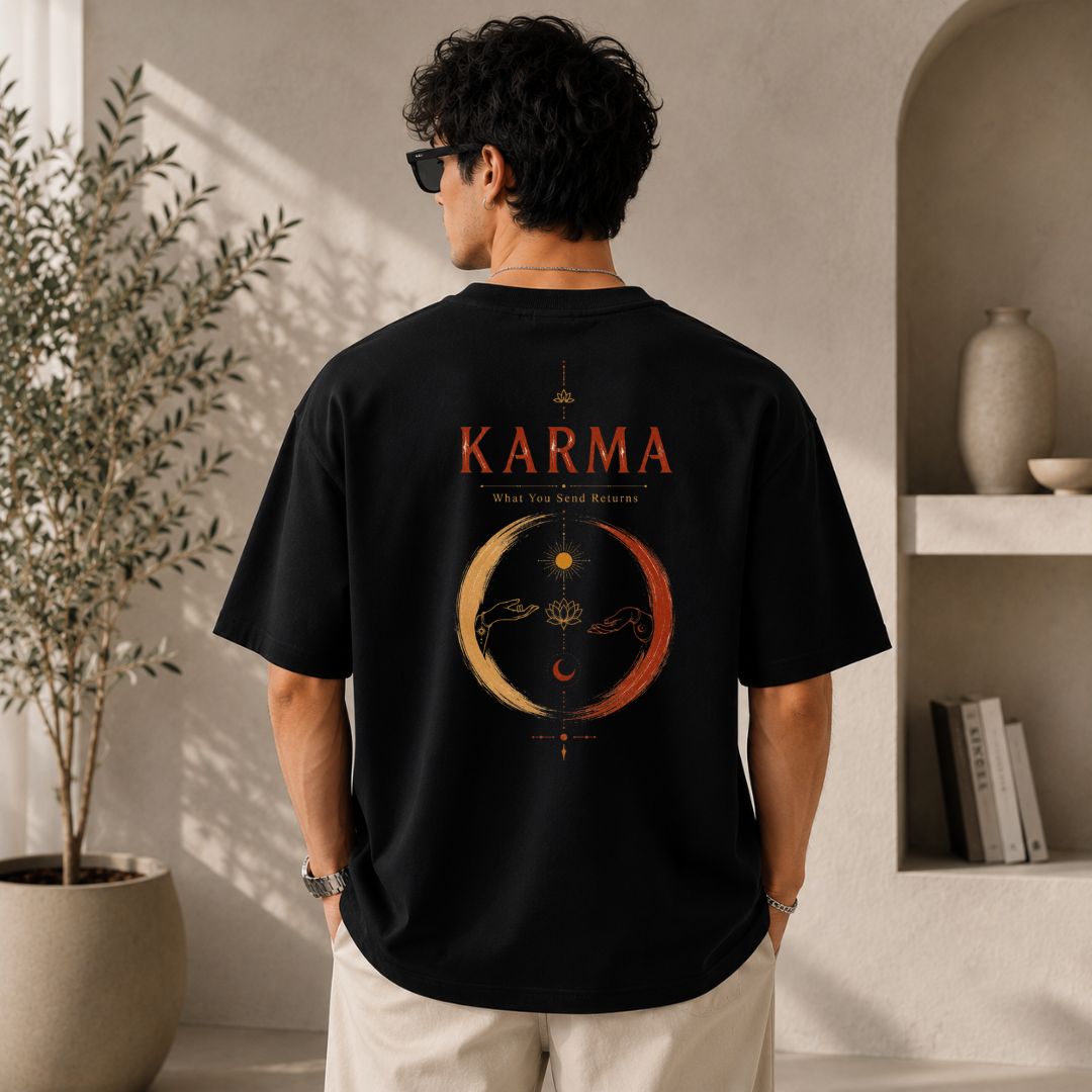 Karma What You Send Returns Oversized T-Shirt