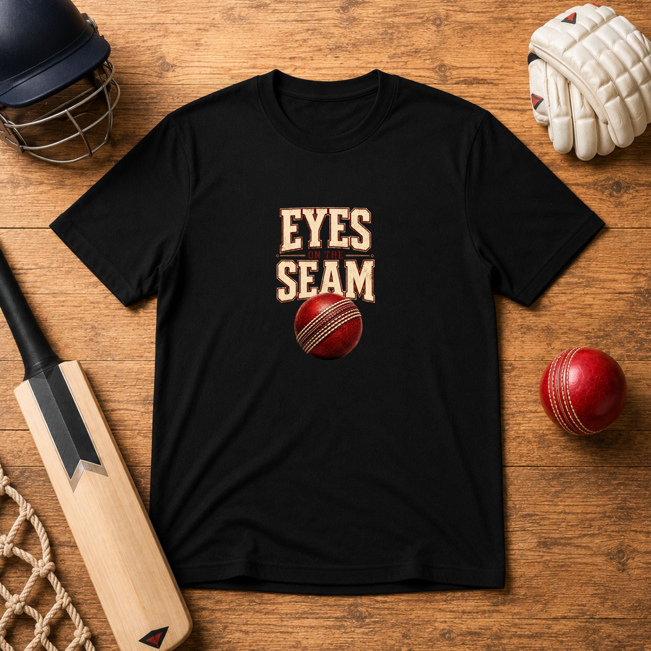 Eyes On The Seam Unisex T-Shirt | Cricket Graphic Tee