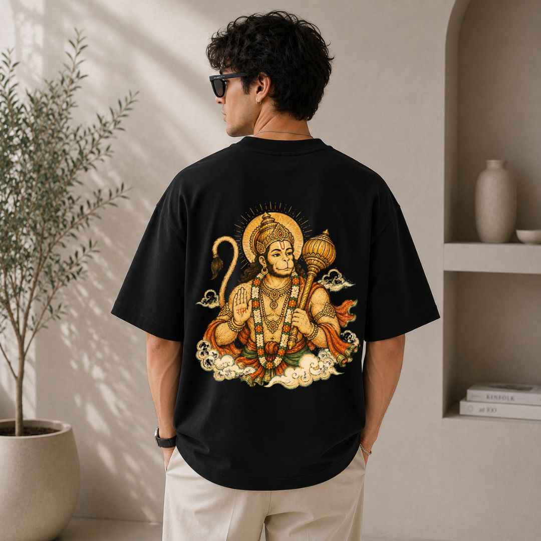 Vintage Lord Hanuman | Oversized Unisex T Shirt