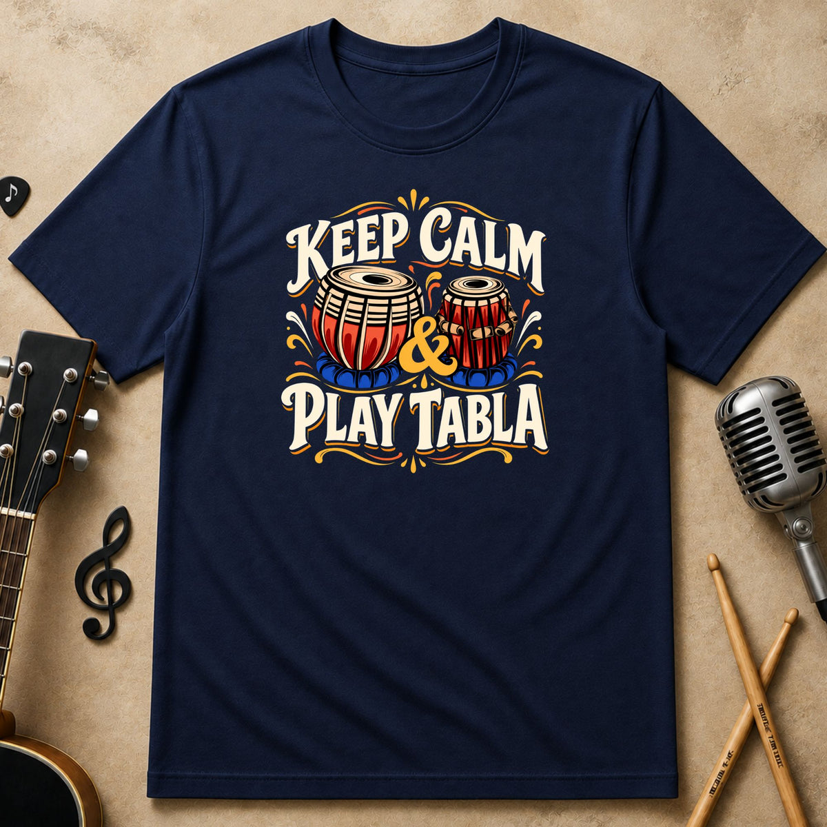 Keep Calm & Play Tabla | Unisex T-Shirt