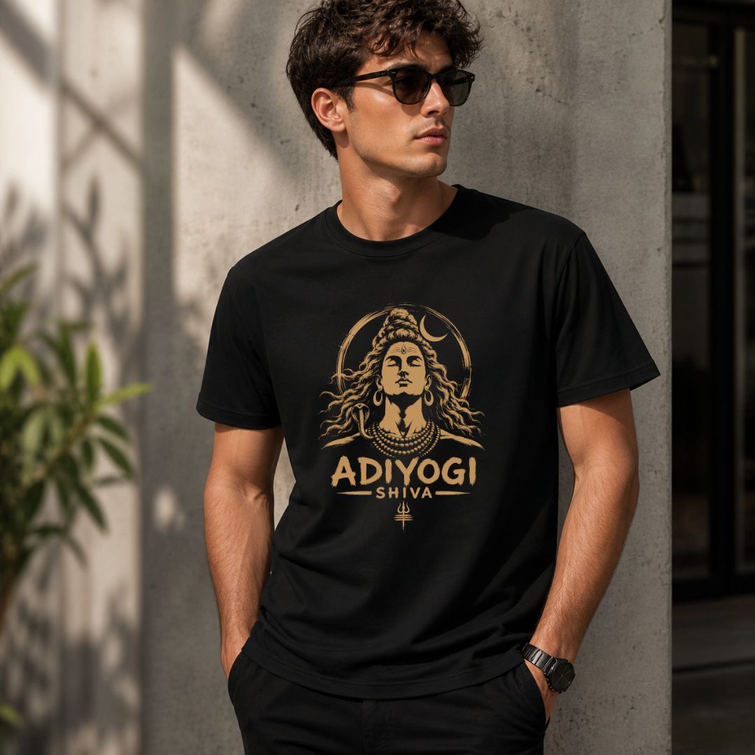 Adiyogi Shiva Unisex T-Shirt | Minimal Lord Shiva Graphic Tee