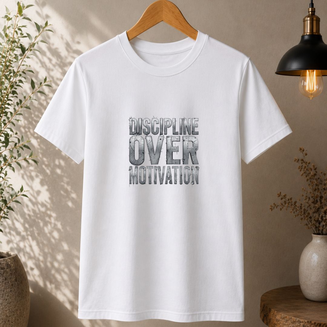 Discipline Over Motivation Regular Gym T-Shirt
