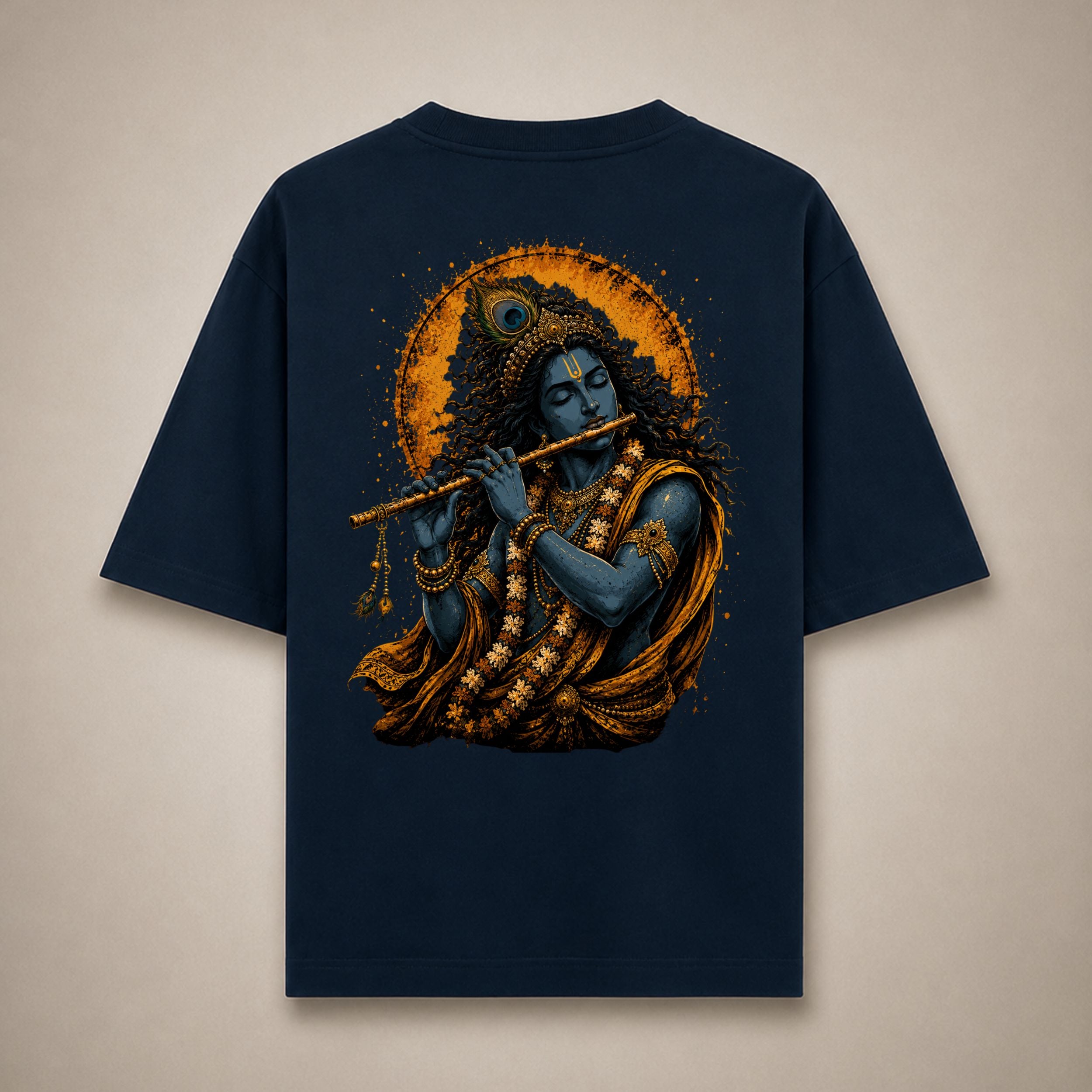Divine Krishna Flute | Oversized T-Shirt