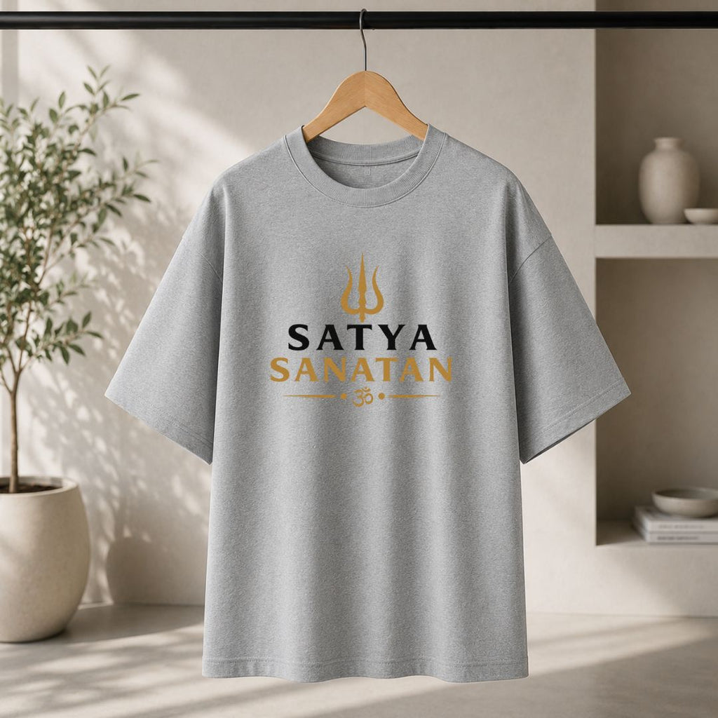 Satya Sanatan Oversized T-Shirt | Hindu Dharma Spiritual Streetwear